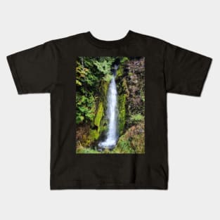 Lake Cushman Waterfall Kids T-Shirt